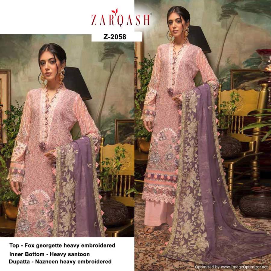 Zarqash Guzarish Georgette Festive Wear Heavy Designer Pakistani Salwar Kameez